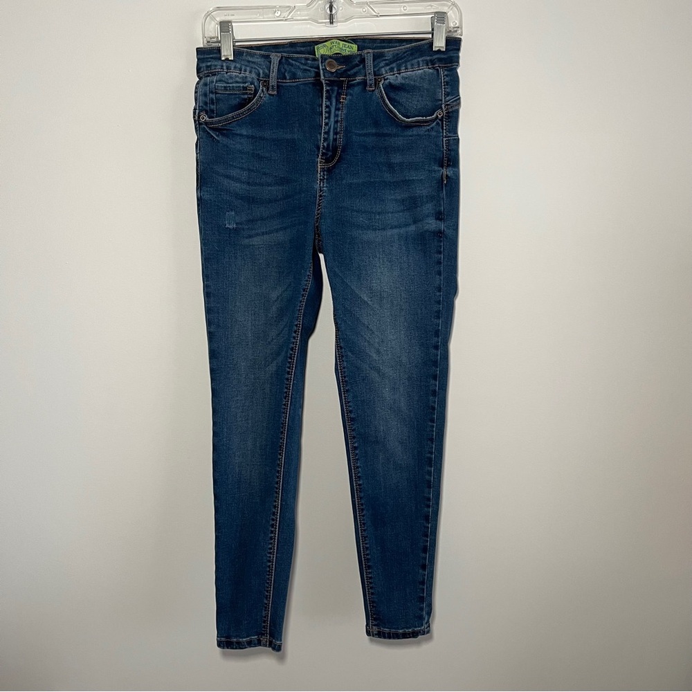 Fashion Nova Walk That Way Ankle Jeans Medium Blue Wash Size 9